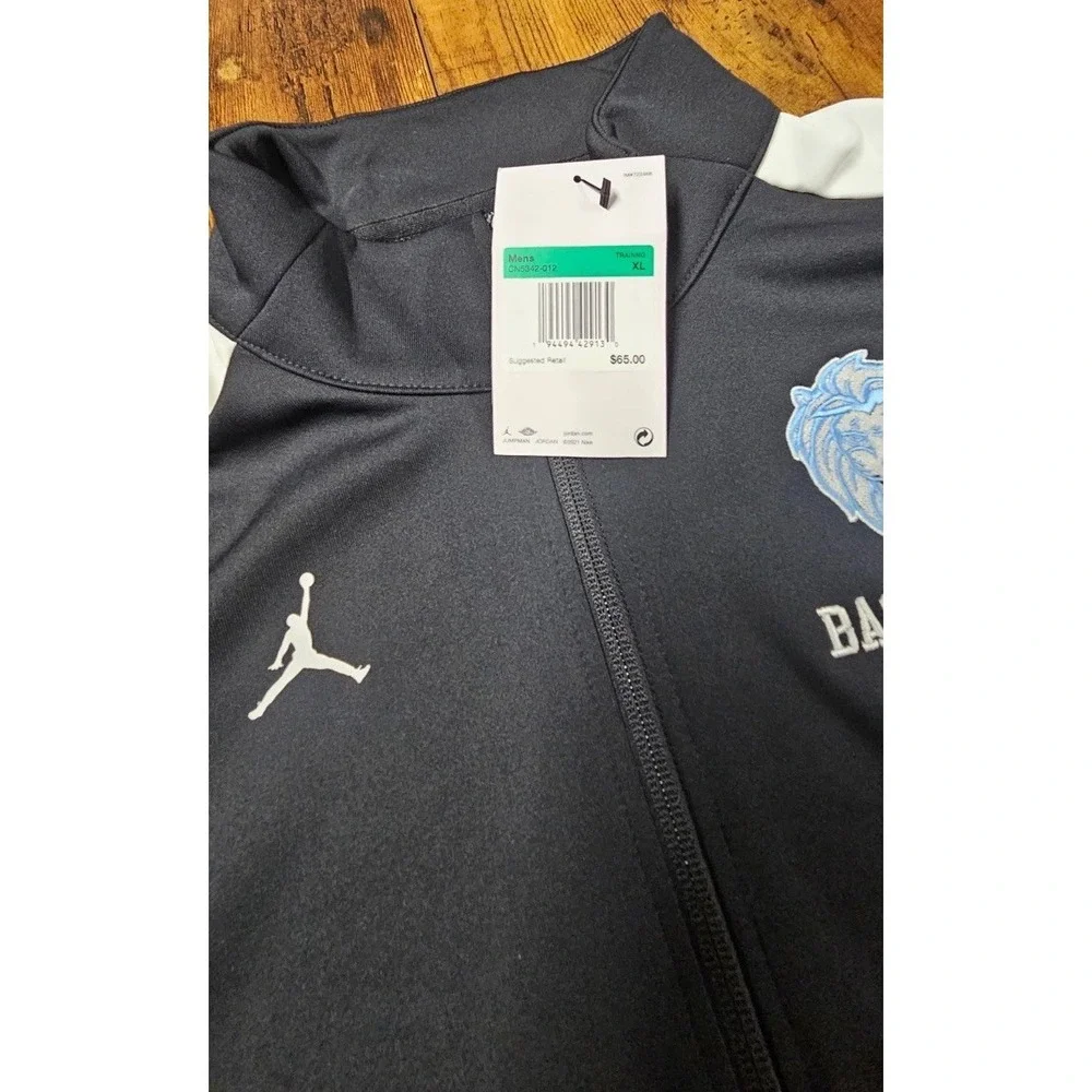 Jordan Track Jacket Men's XL Black Full Zip Athletic Basketball Embroidered NWT